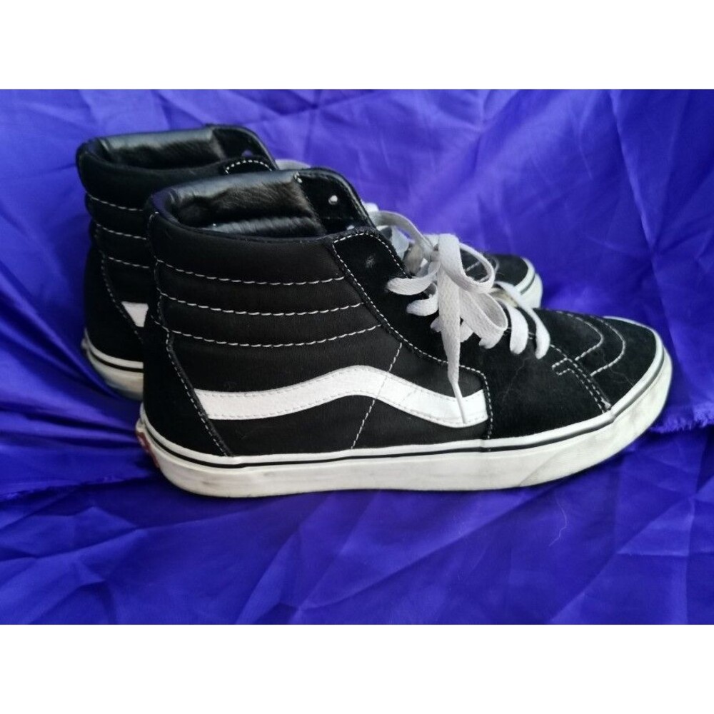 Vans Off The Wall Black & White High Top Sneakers Mens Size 7.5 , Womens Size 9